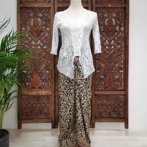 Wikkelrok sarong Cacing Gold met gesp
