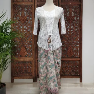 Wikkelrok sarong Fanta of Peach met gesp
