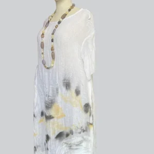 abstract bedrukte zomerjurk met franjes p24ca222 - Working Overtime