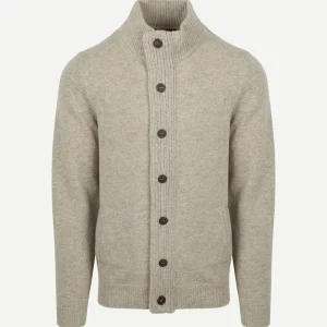 Zip vest wol greige
