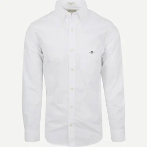 Casual overhemd poplin wit