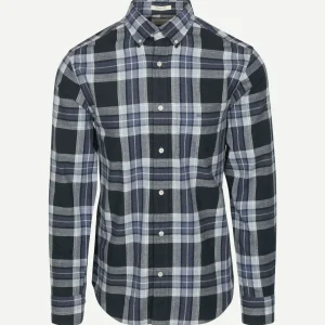 Gant overhemd tartan ruit blauw | Regular-fit