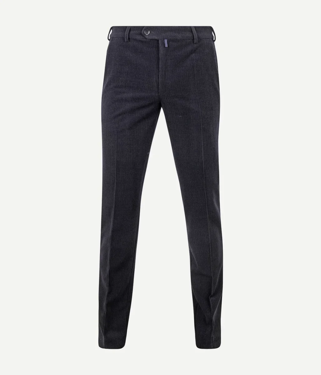 Chino Roma wol corduroy donkerblauw