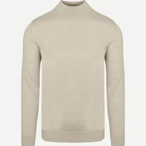 Turtleneck trui merino ecru
