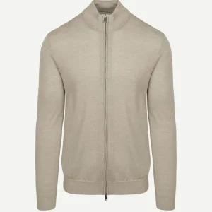 Vest merinowol beige