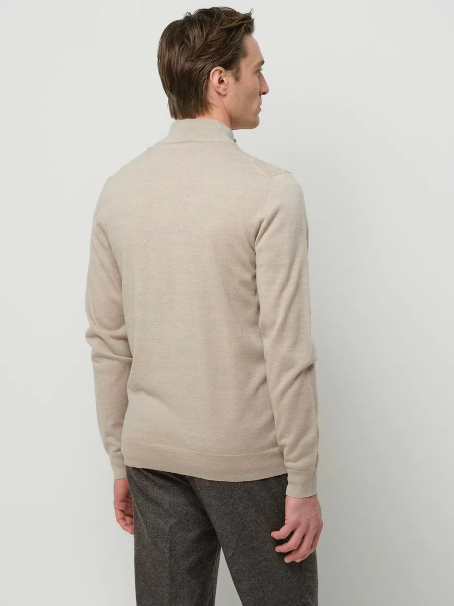 Vest merinowol beige - Afbeelding 6