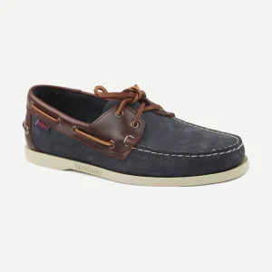 Sebago bootschoenen docksides portland donkerblauw bruin