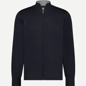 Vest wol blend donkerblauw