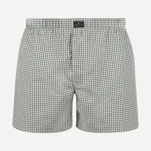 Boxer vichy groen