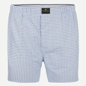 Boxershort Oxford ruiten lichtblauw