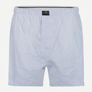 Boxershort ruit lichtblauw