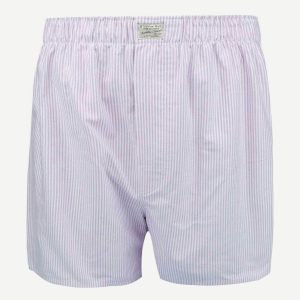 Boxershort striped Oxford paars
