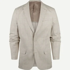 Steppin' Out colbert ruit beige | Slim-fit