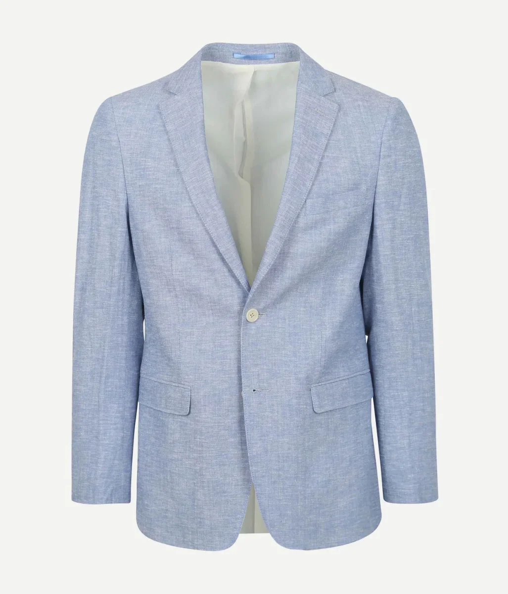 Blazer linnen panama lichtblauw - Afbeelding 2
