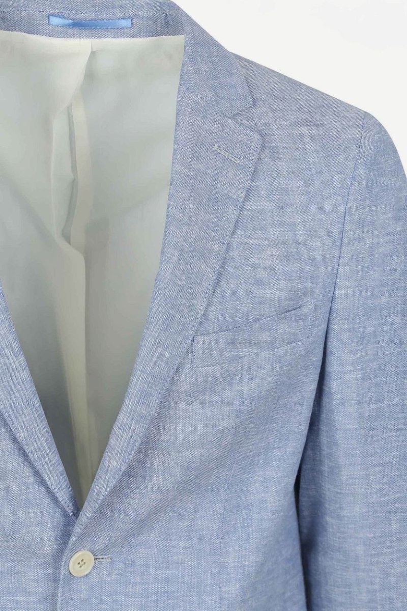 Blazer linnen panama lichtblauw - Afbeelding 5