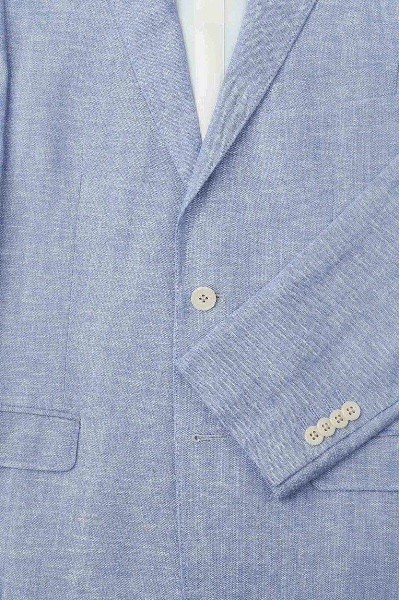 Blazer linnen panama lichtblauw - Afbeelding 6