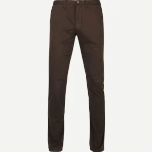 Suitable chino sartre donkerbruin