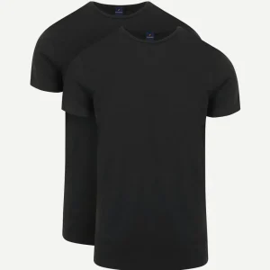 Ota t-shirt o-hals zwart (2-pack)