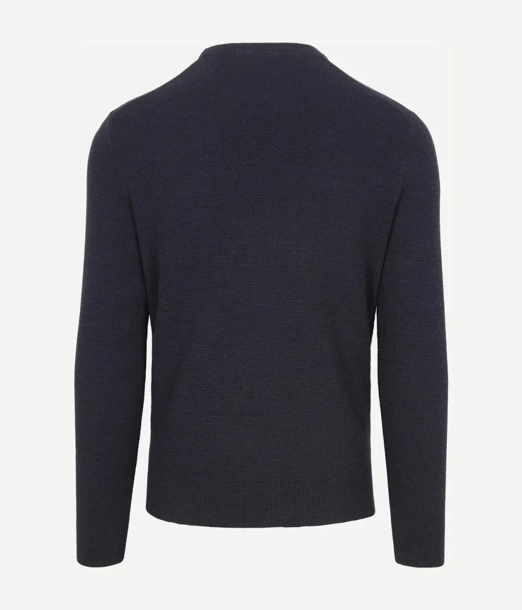 Trui structure slub donkerblauw - Afbeelding 6