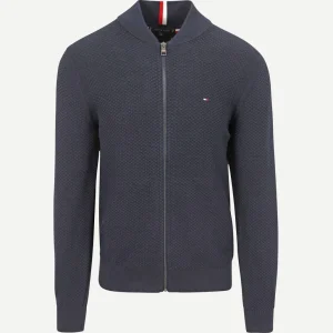 Vest structuur donkerblauw