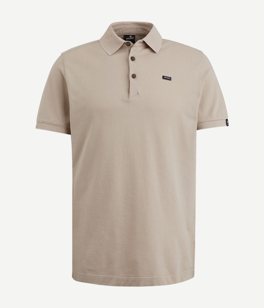 Vanguard knitted poloshirt beige | Regular-fit