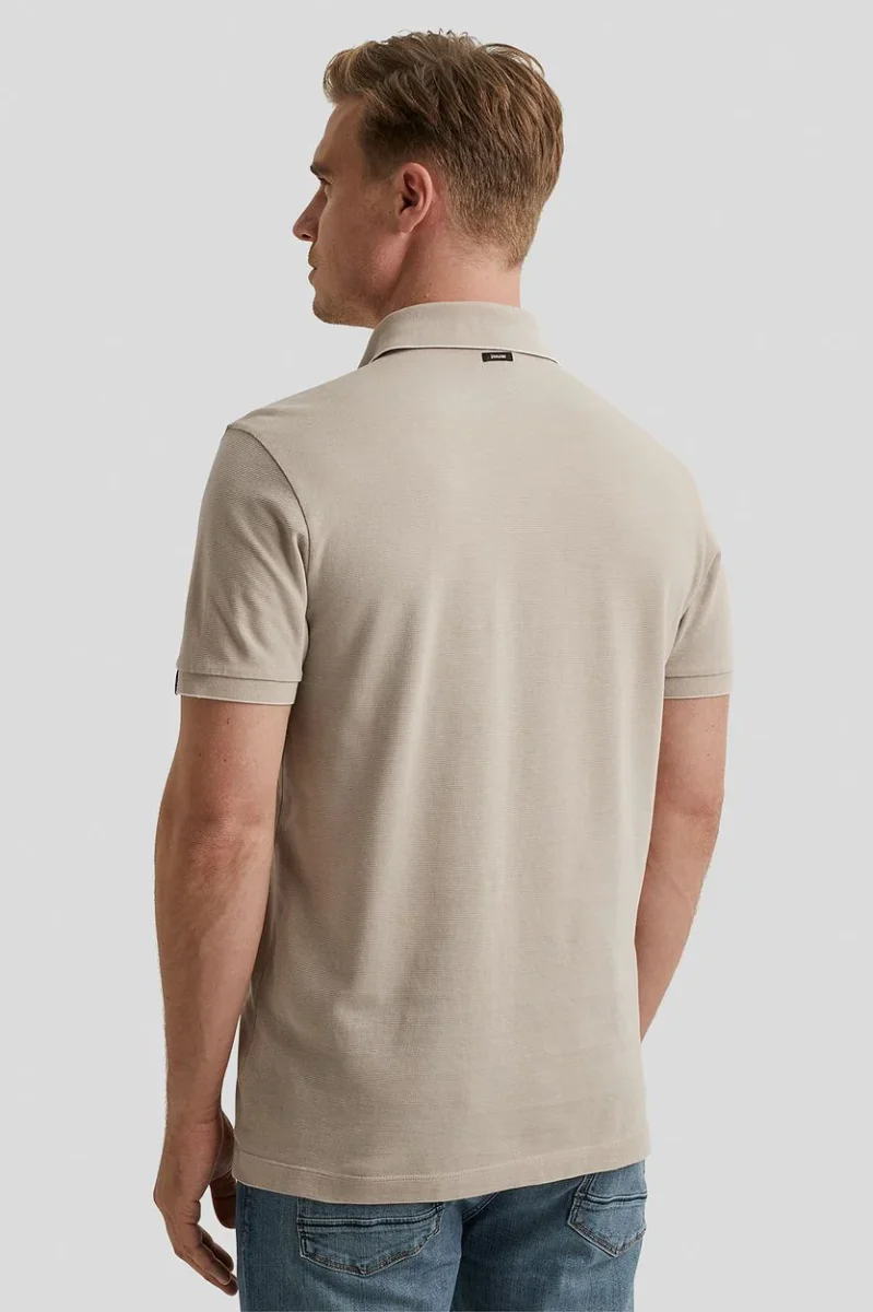 Vanguard knitted poloshirt beige | Regular-fit - Afbeelding 4