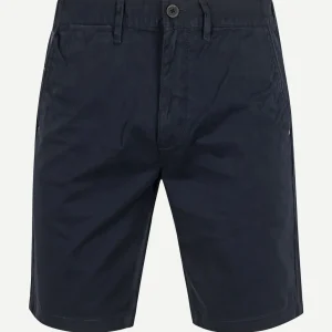 V65 short fine twill donkerblauw