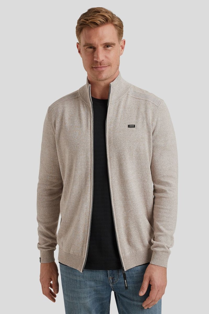 Vest katoen linnen blend beige - Afbeelding 3